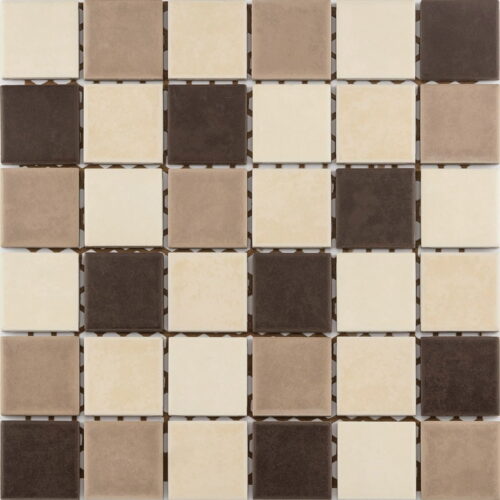 Elegance Mosaik 645FH cappuccino-braun 4,7x4,7 cm Bogengröße 30x30 cm