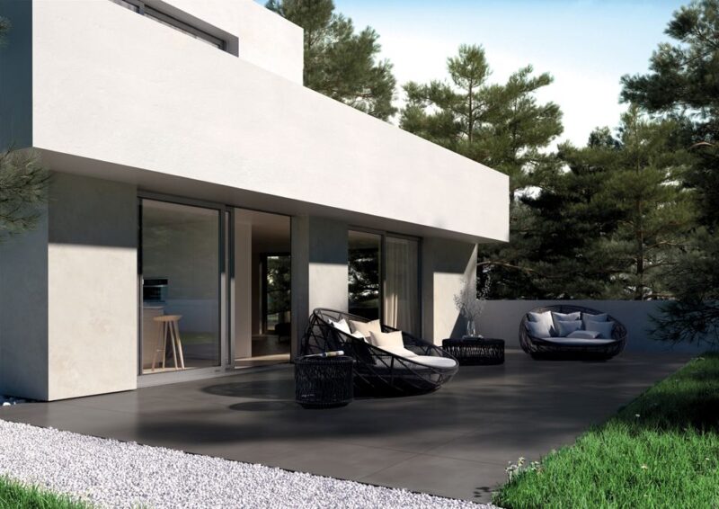 Stargres Terrassenfliesen Town 2.0 60x60x2 cm Antracite Anthrazit matt PRP2014097G1