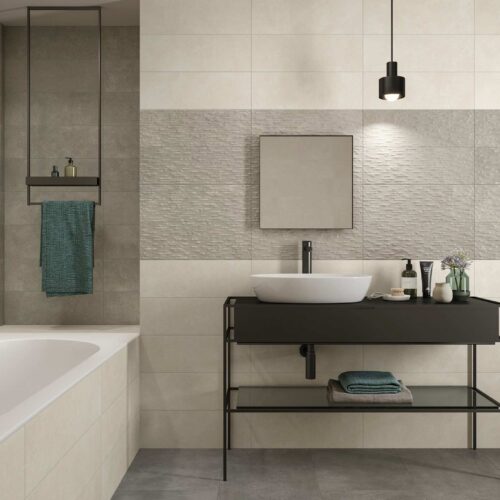 Villeroy & Boch Wandfliese Restonica 30x90 cm greige matt 1361 SJ70