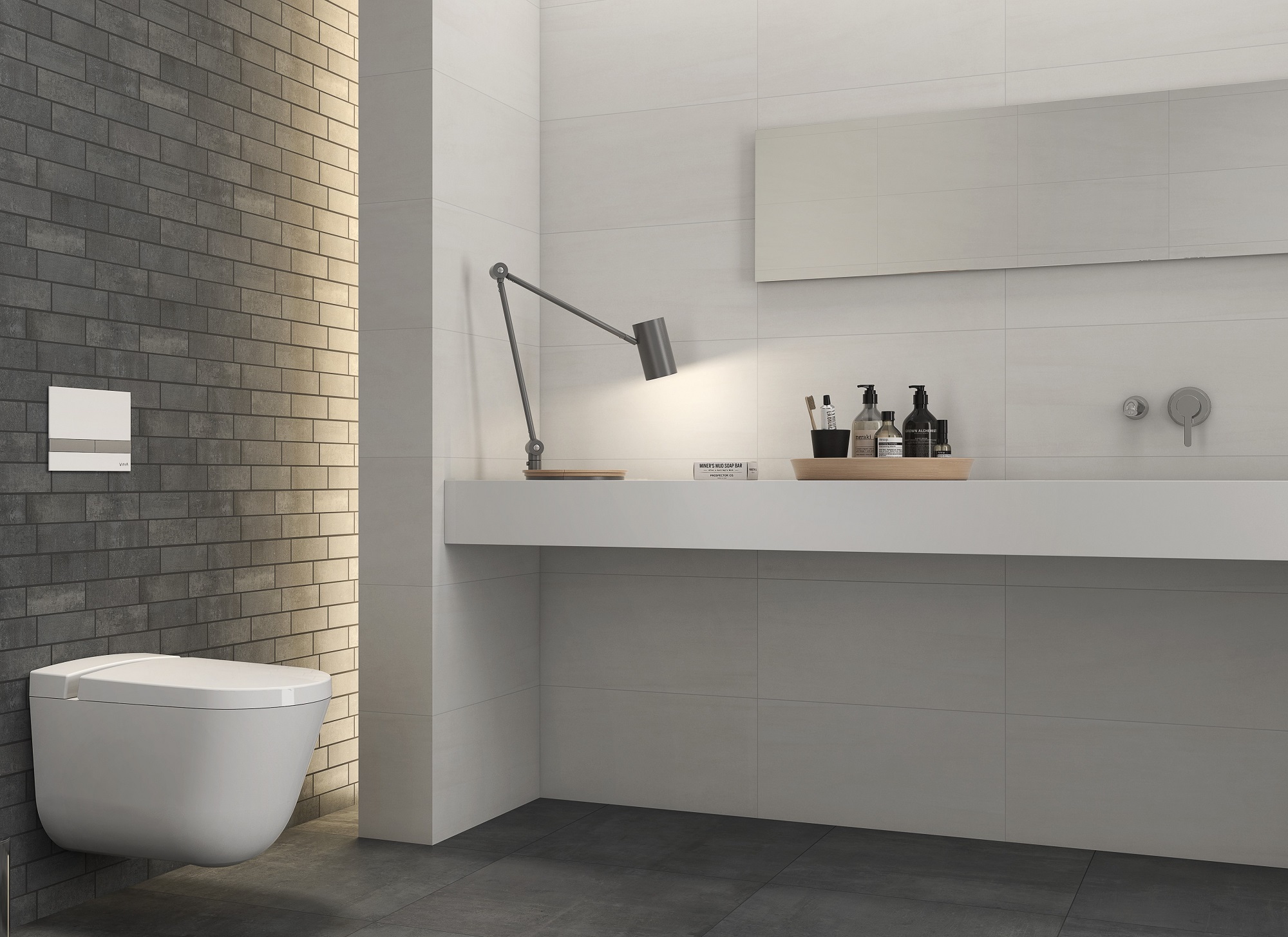 Vitra Wandfliese Stone Touch 30x60 cm weiss matt K945299 – Bild 2